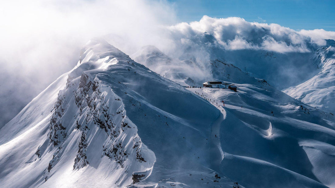 the three valleys les trois vallées aerial view of ski slopes