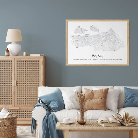 big sky montana mountain artwork sofa