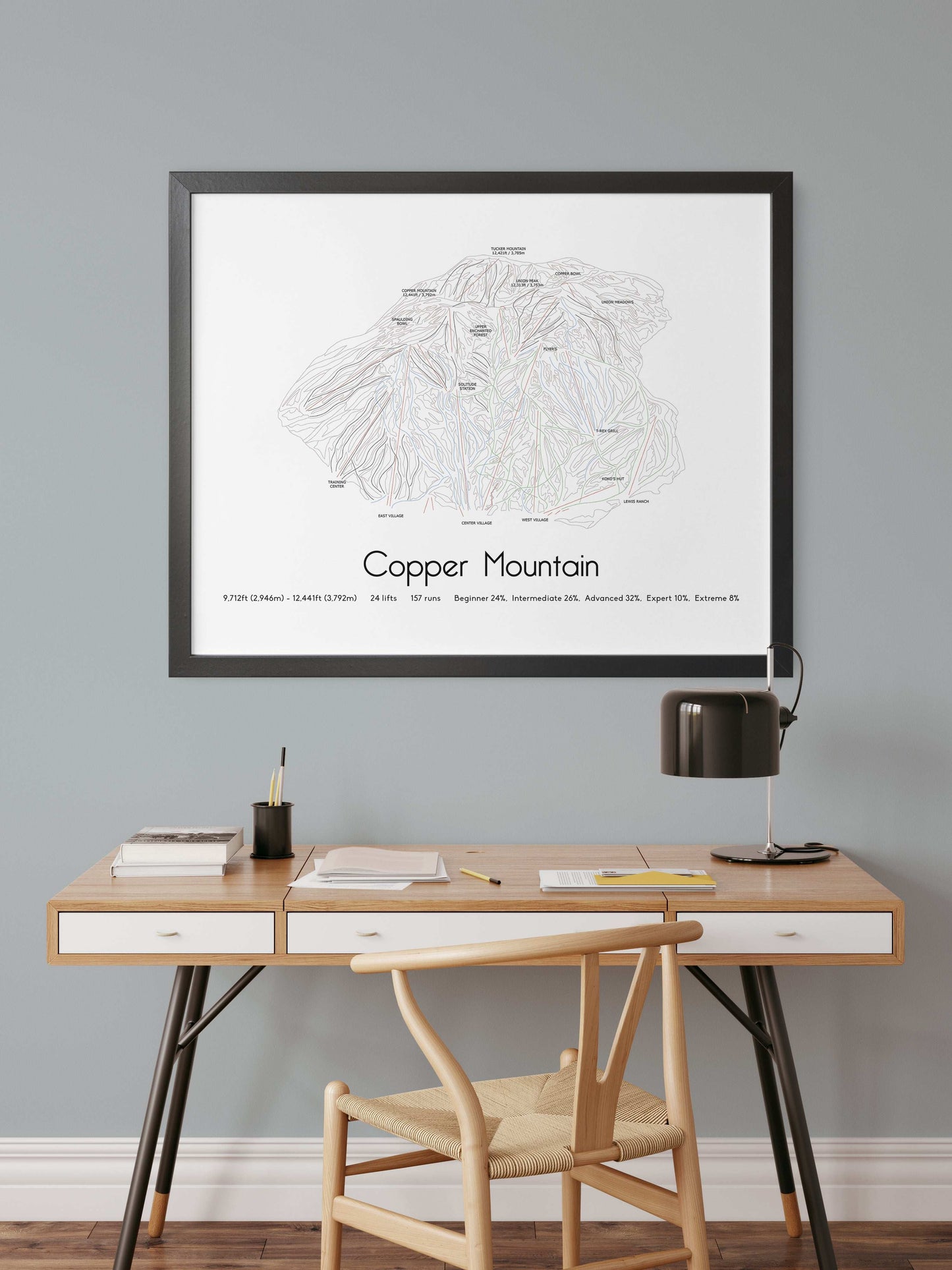 copper mountain artwork desk