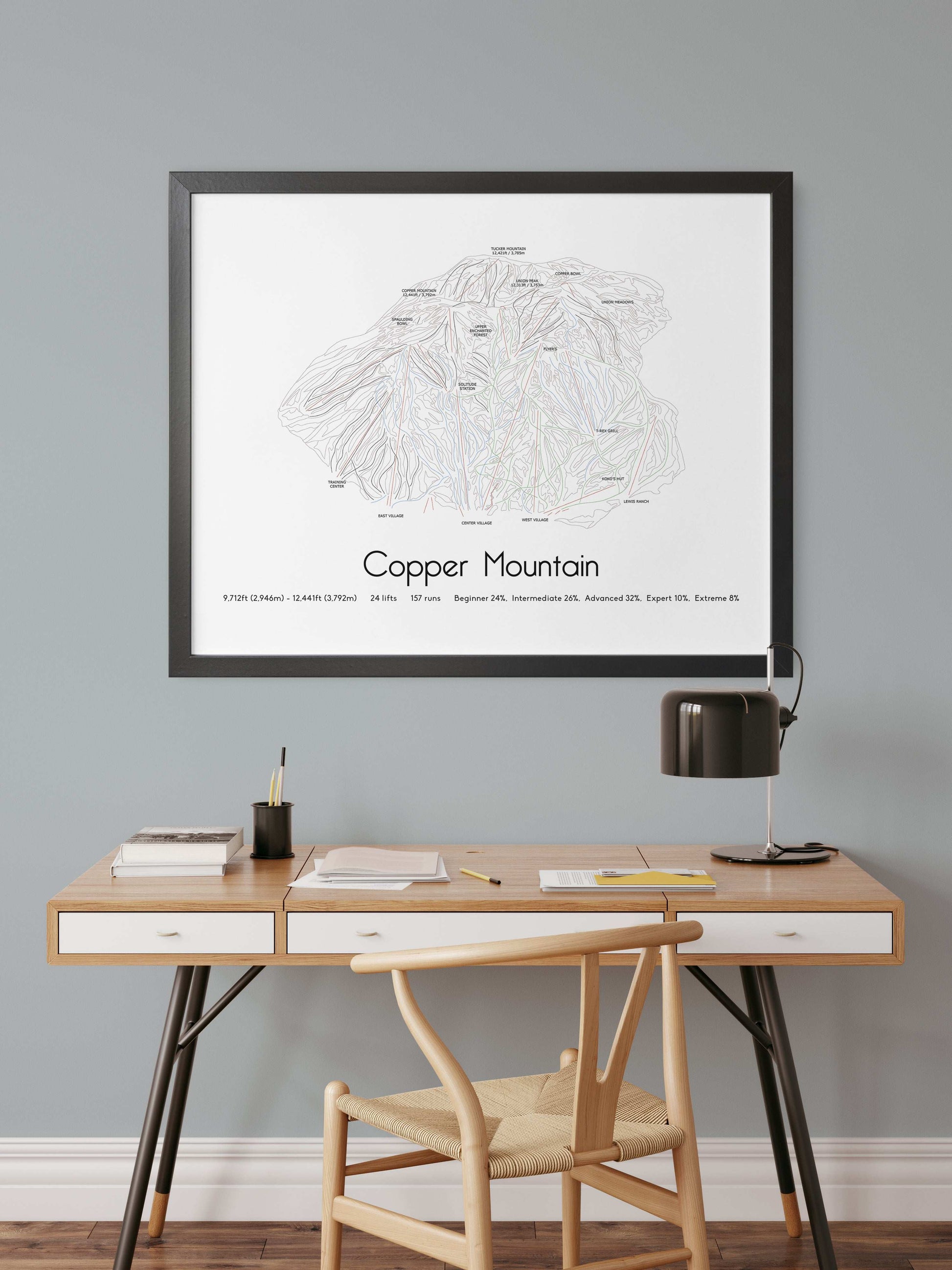 copper mountain artwork desk