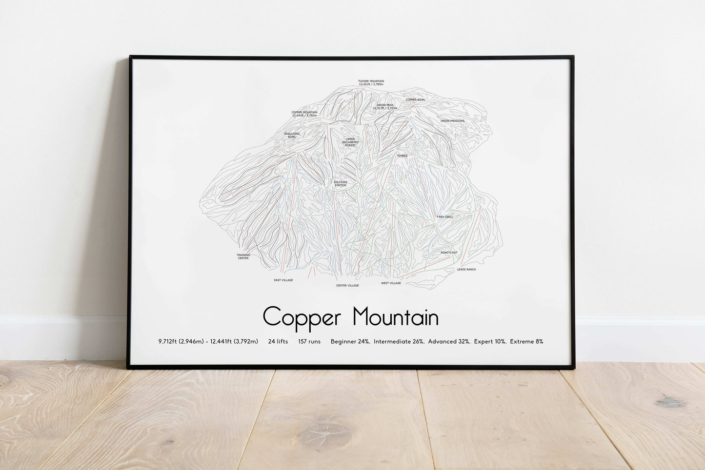 copper mountain artwork black frame