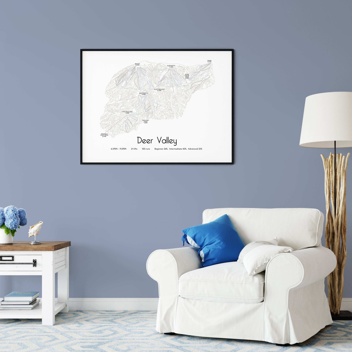 deer valley mountain artwork chair