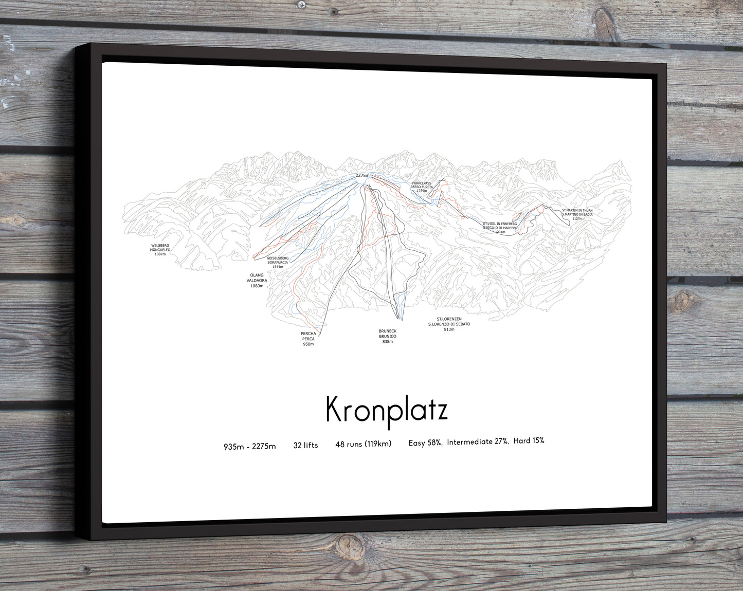 kronplatz mountain artwork wood