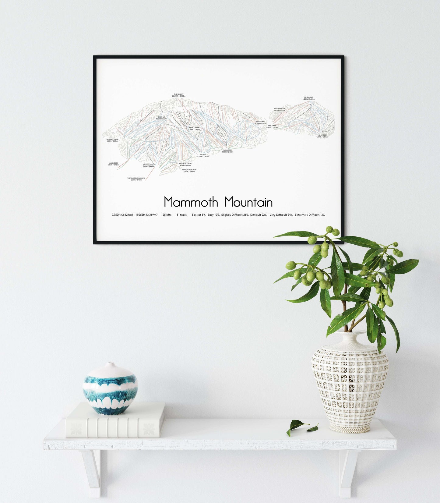 mammoth mountain artwork white