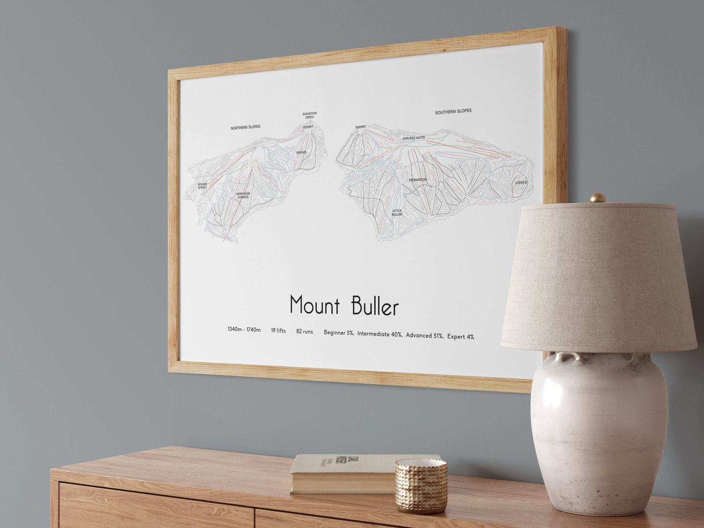 mount buller mountain artwork angled