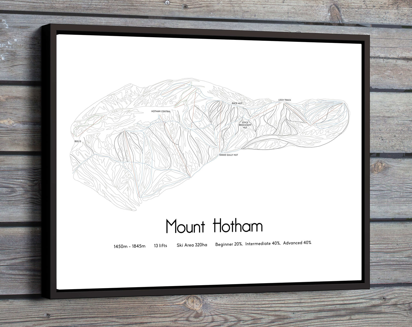 mount hotham mountain artwork wood