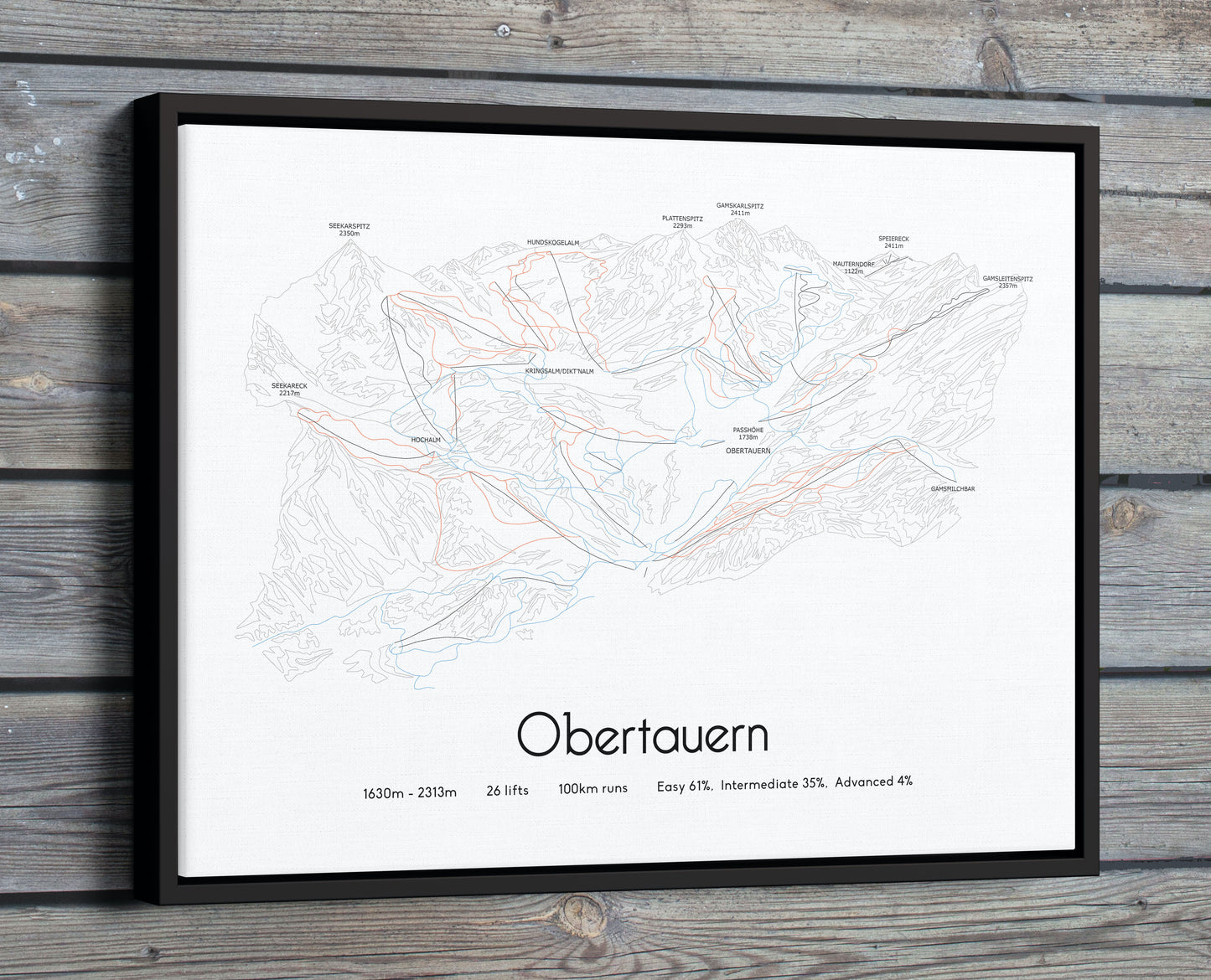 obertauern mountain artwork wood