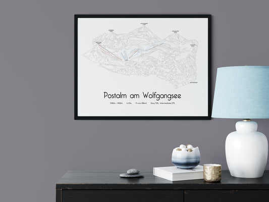 postalm am wolfgangsee mountain artwork lamp