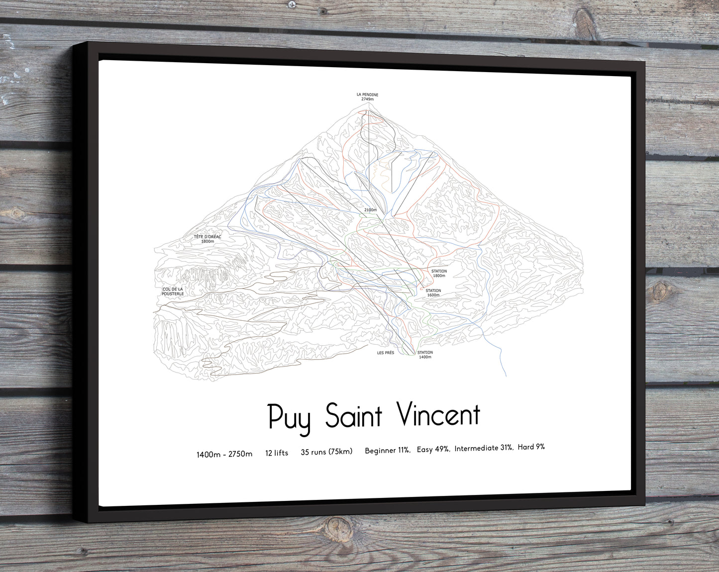 puy sain vincent mountain artwork wood