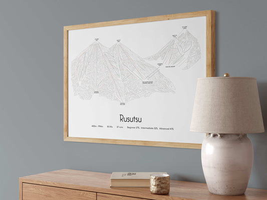 rusutsu mountain artwork angled