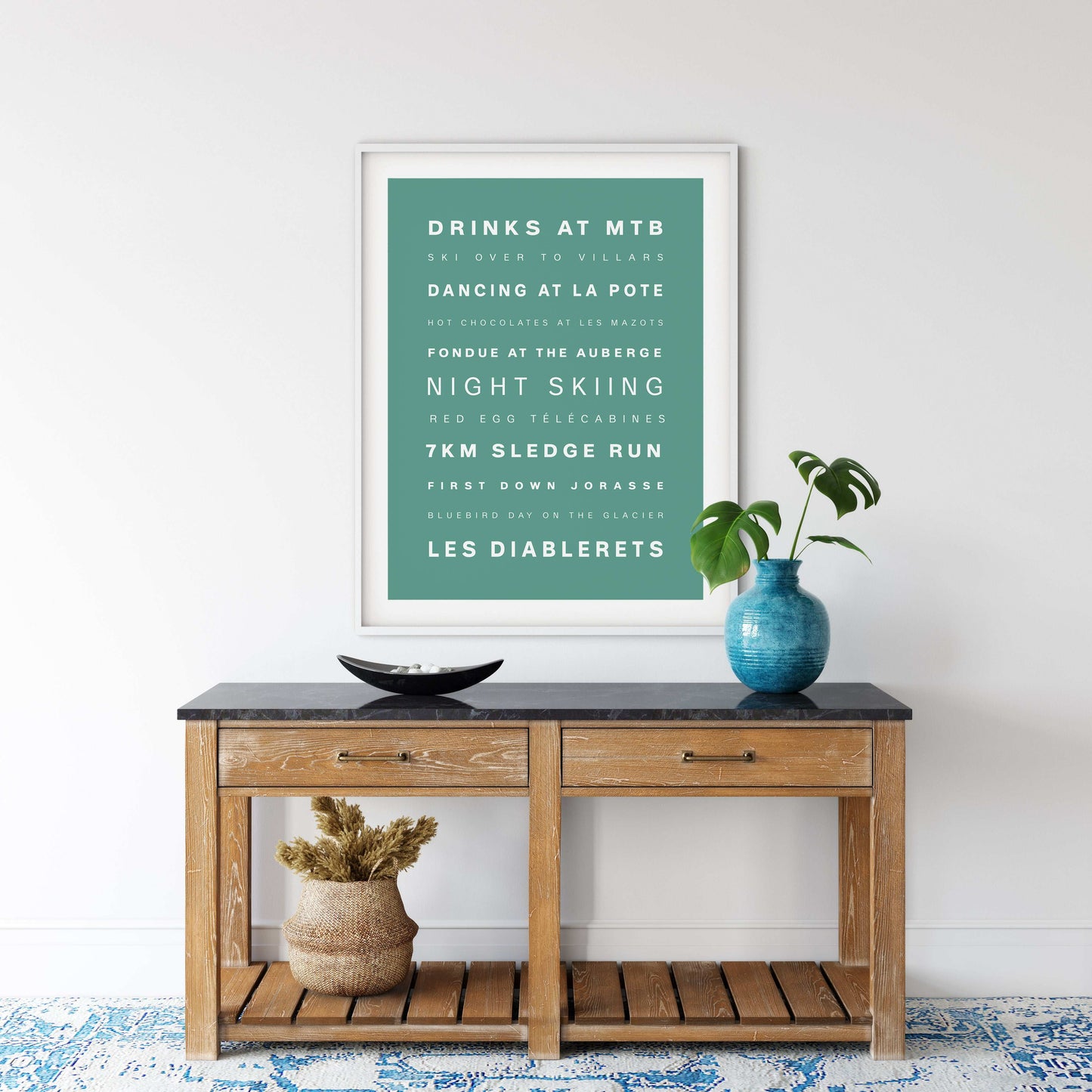 Personalised Ski Snowboarding Poster Print