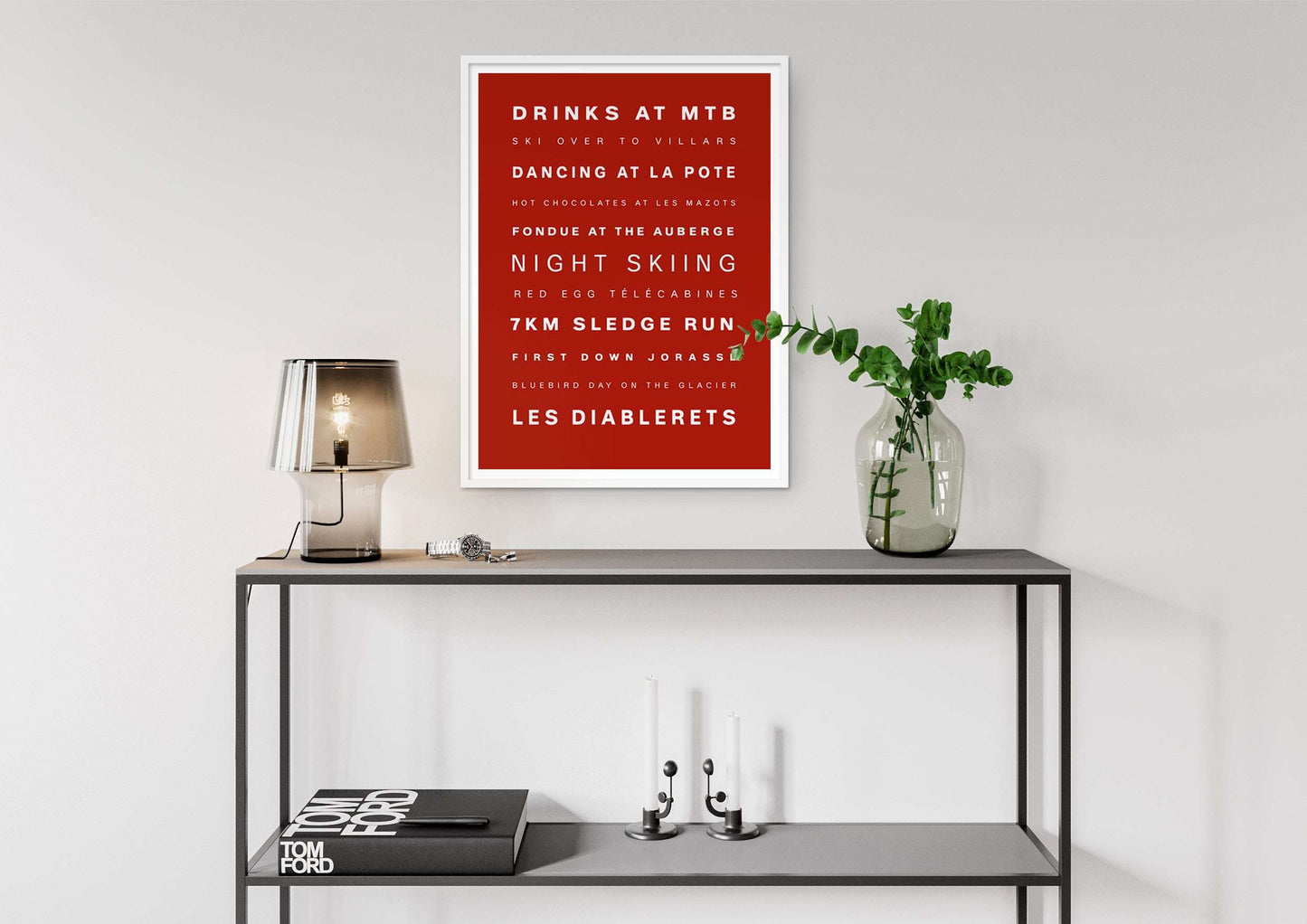 Personalised Ski Snowboarding Poster Print