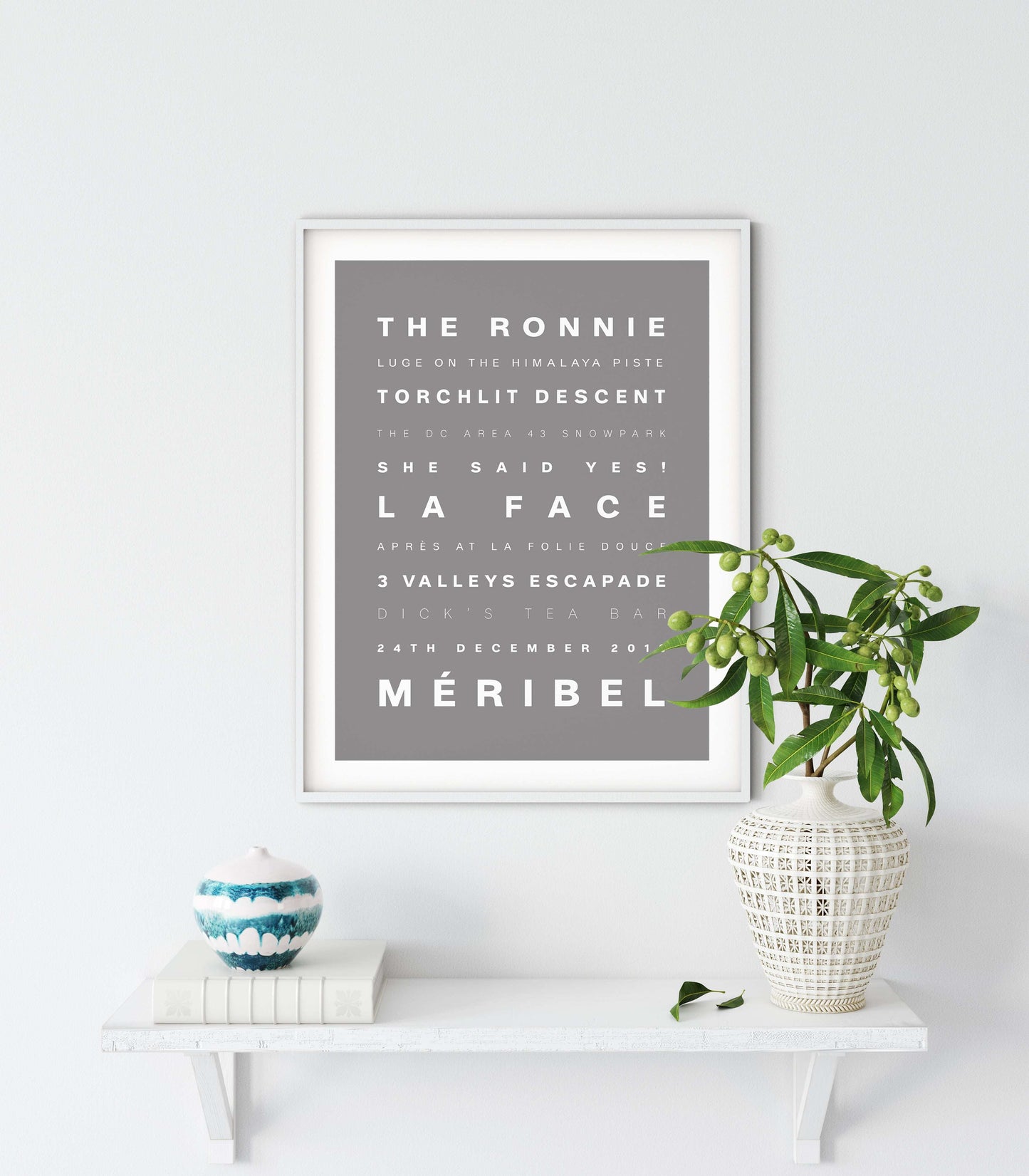 Personalised Ski Snowboarding Poster Print