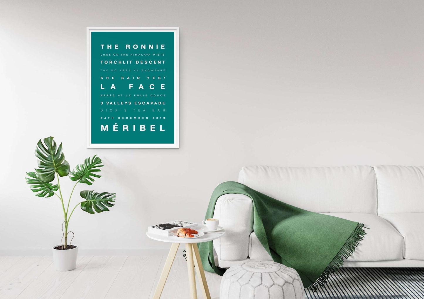 Personalised Ski Snowboarding Poster Print