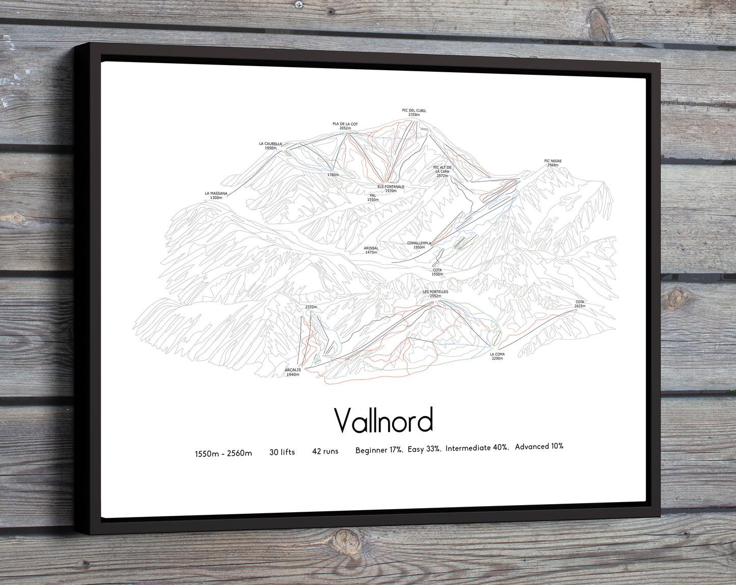 vallnord mountain artwork wood