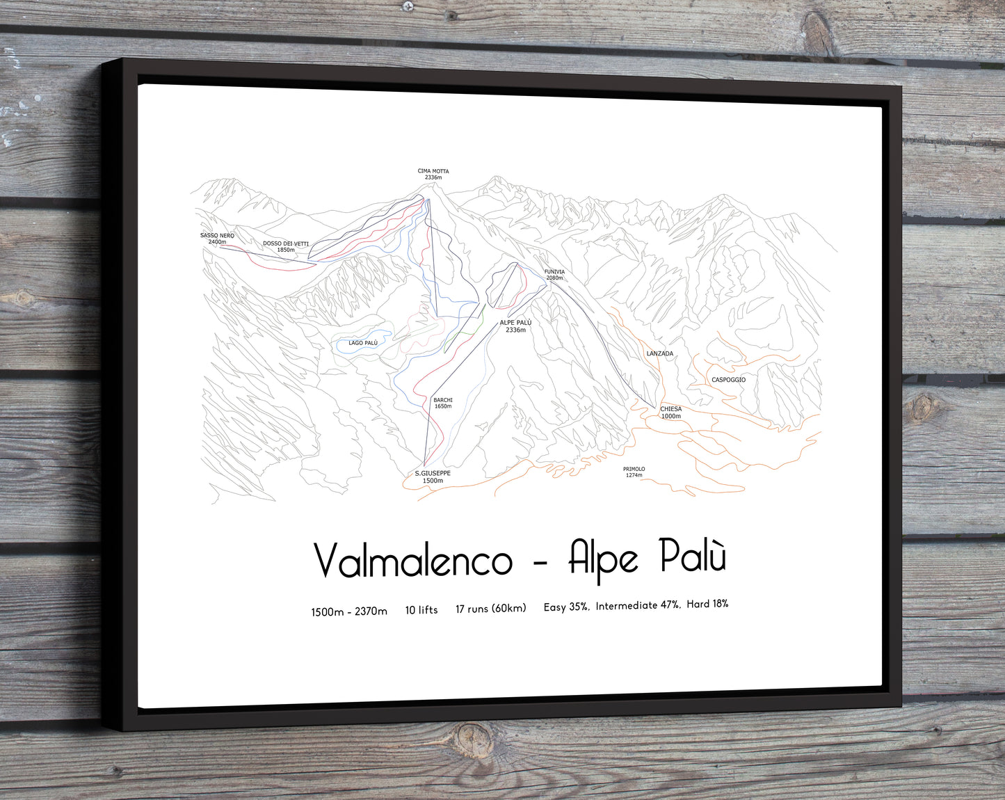 valmalenco mountain artwork wood