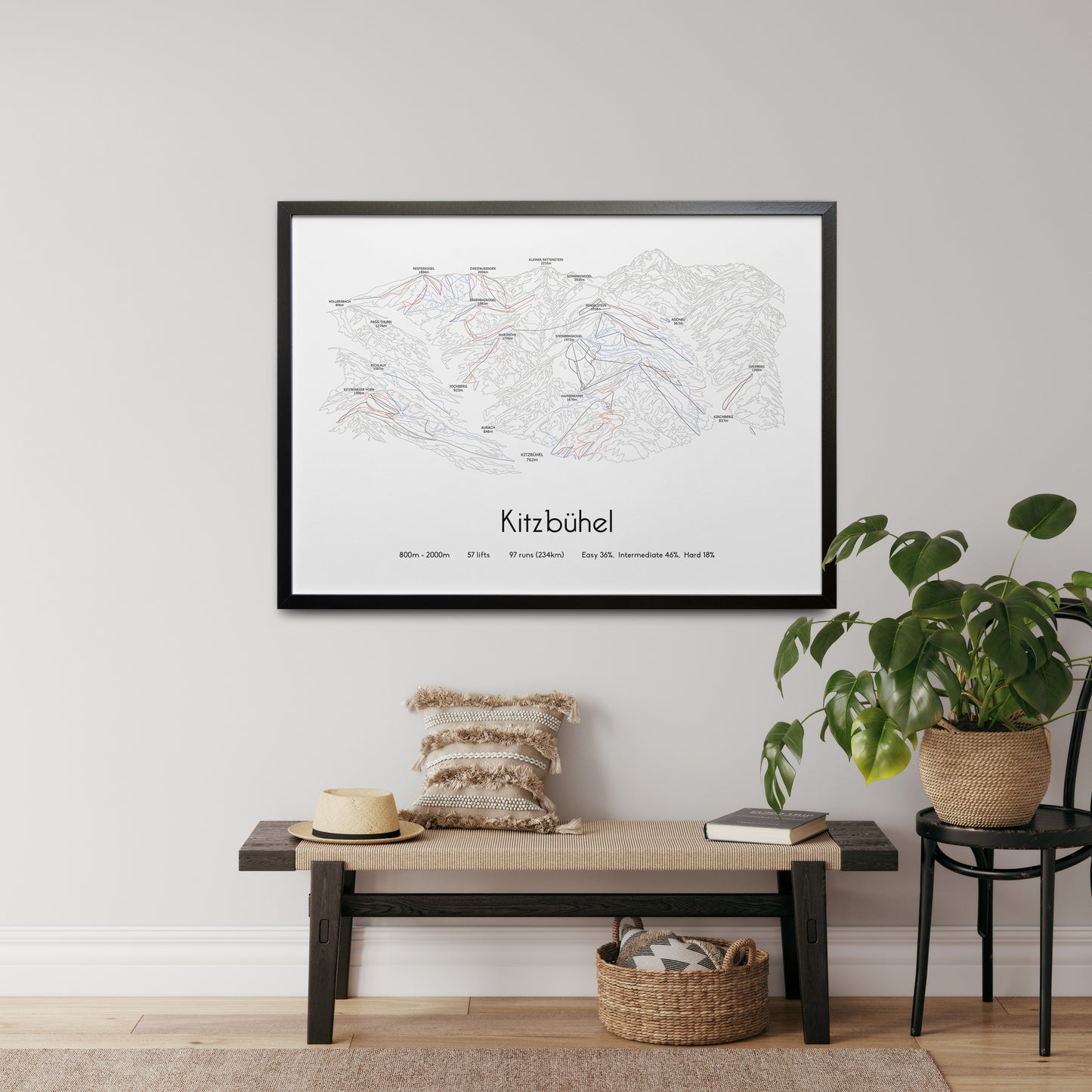 kitzbuhel mountain artwork hall