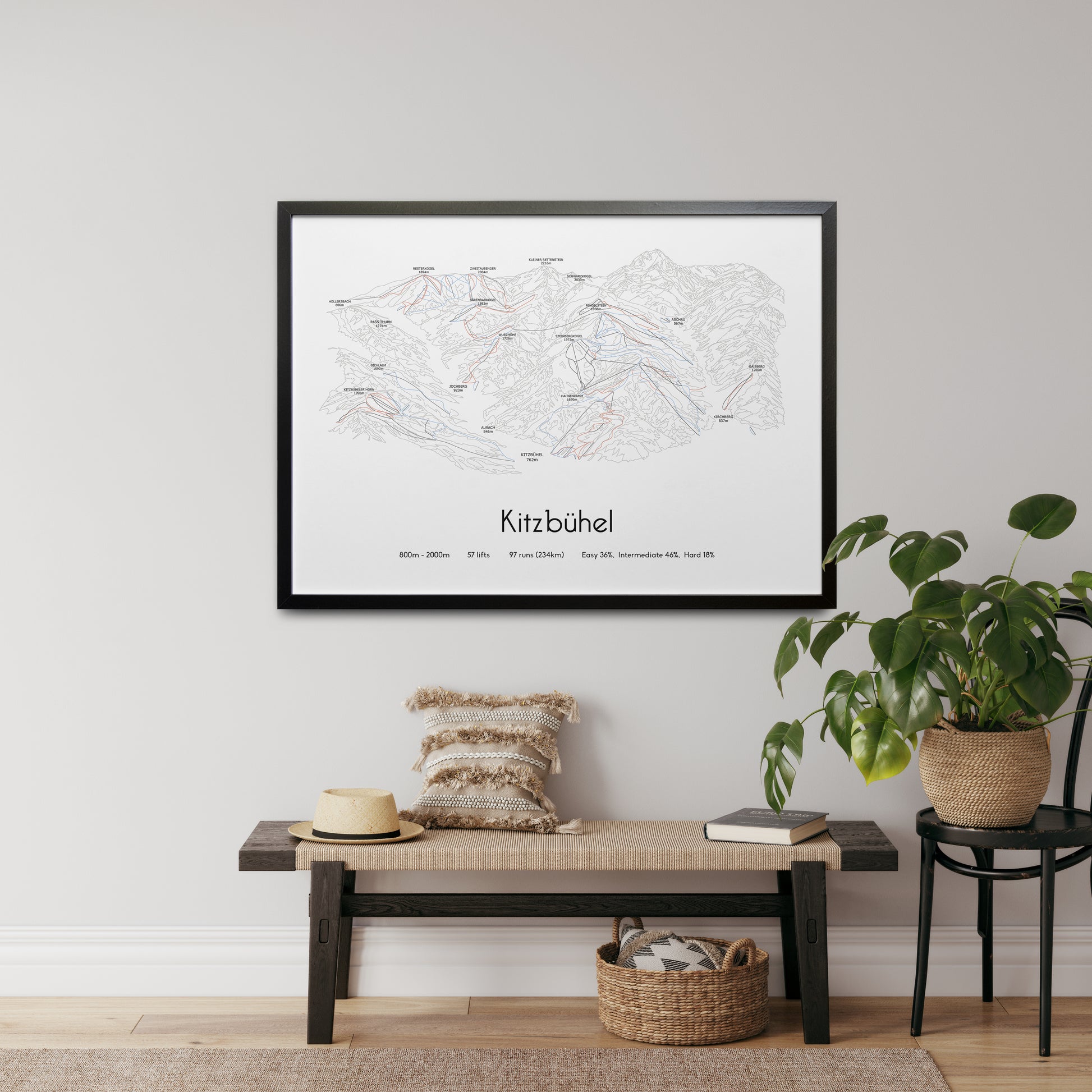 kitzbuhel mountain artwork hall