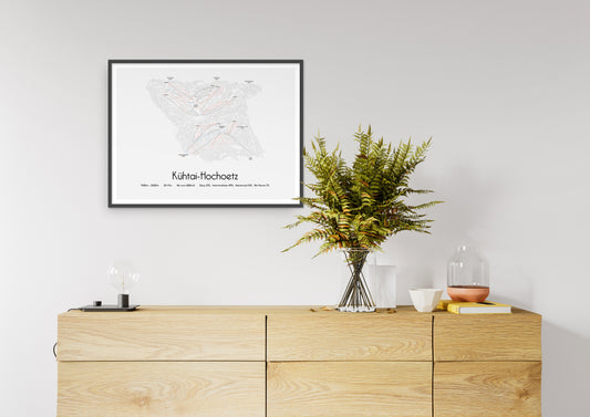 Kühtai-Hochoetz mountain artwork sideboard