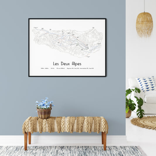 Les Deux Alpes Mountain artwork hall