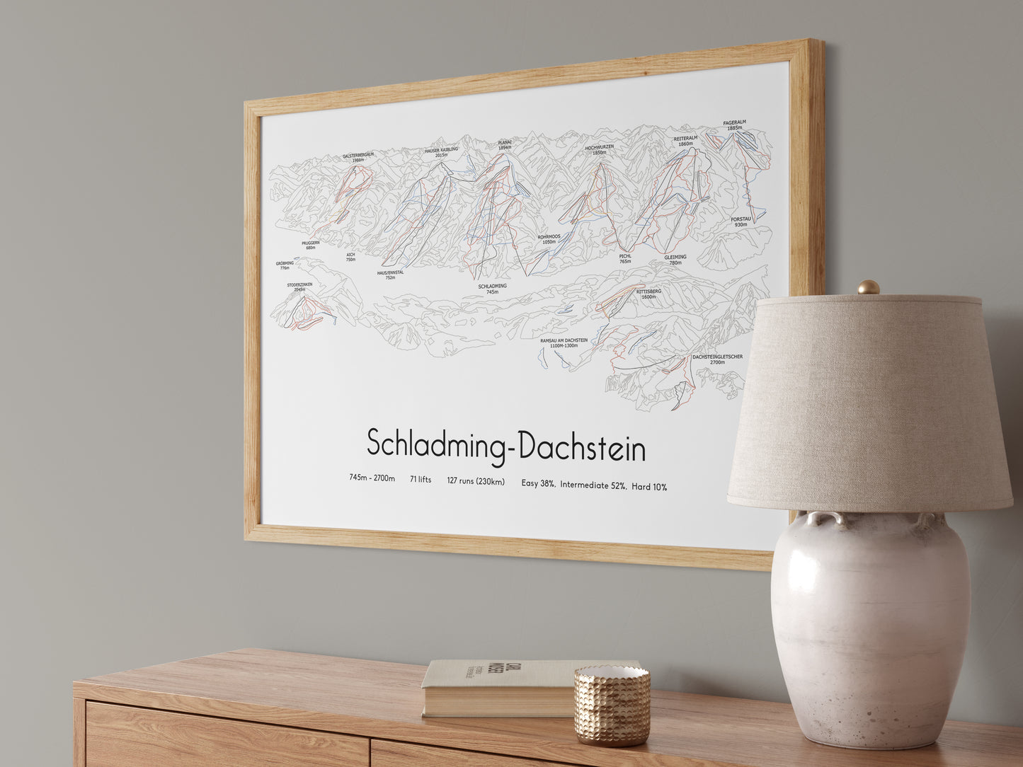 schladming-dachstein mountain artwork angled