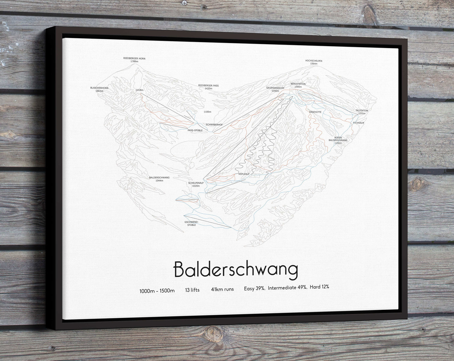 balderschwang mountain artwork wooden wall