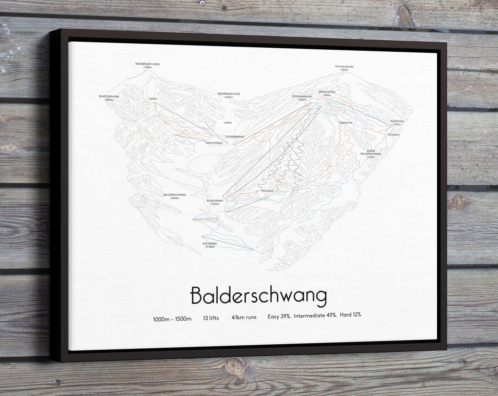 balderschwang mountain artwork wooden wall