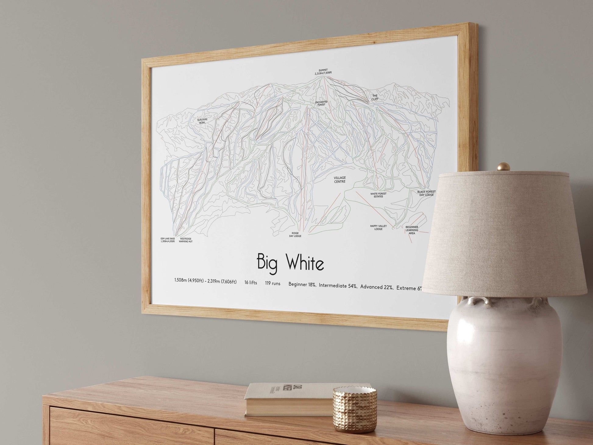 big white mountain artwork angled