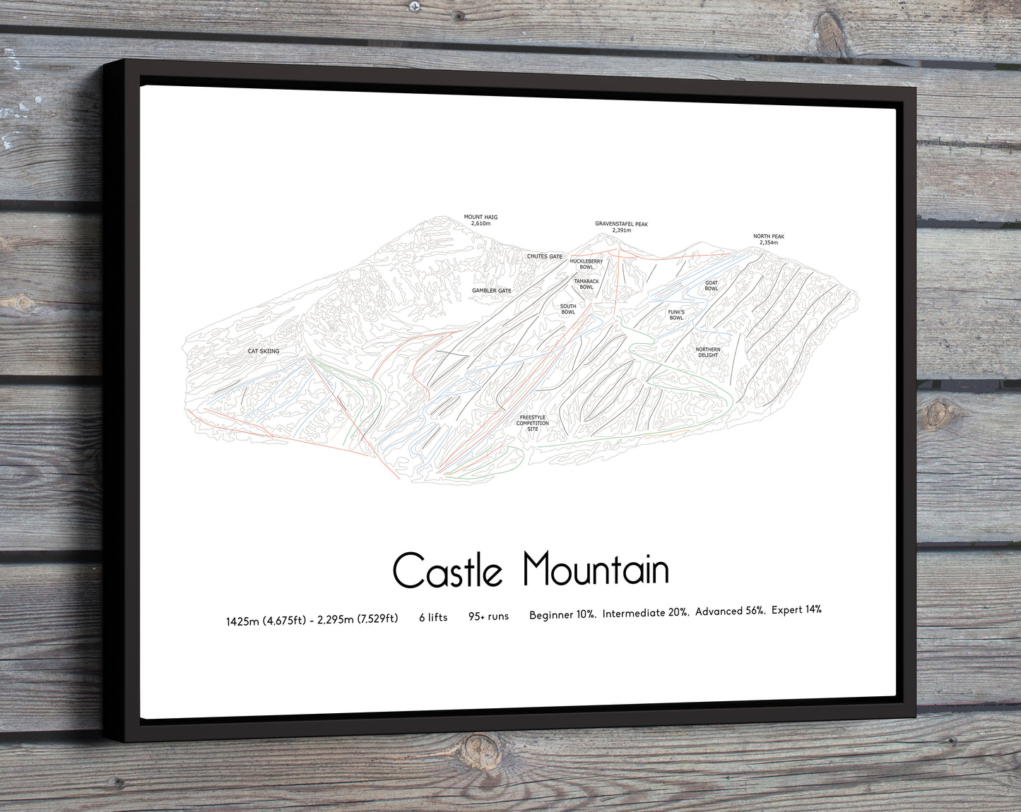 Castle Mountain - Ski Posters & Art Prints