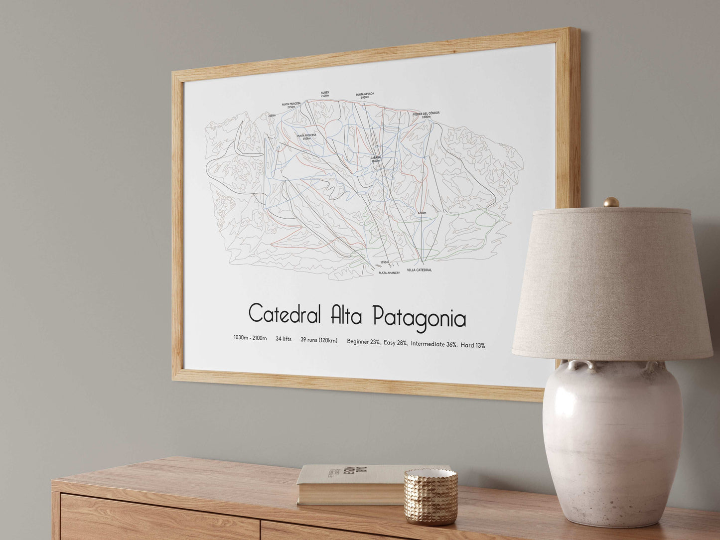 cerro catedral alta patagonia mountain artwork angled