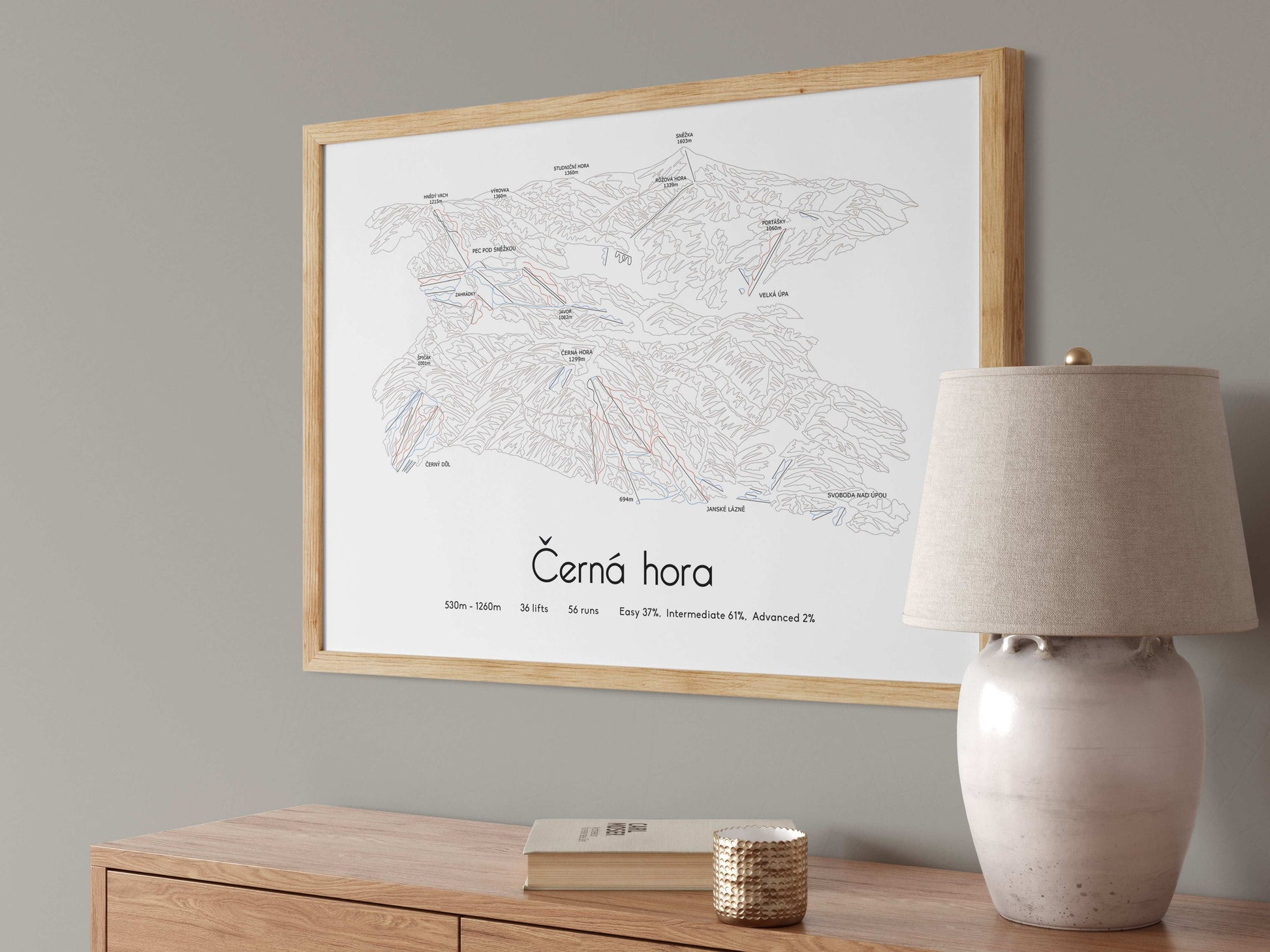 Černá hora | Cerna hora - Janské Lázně | Janske Lazne mountain artwork angled