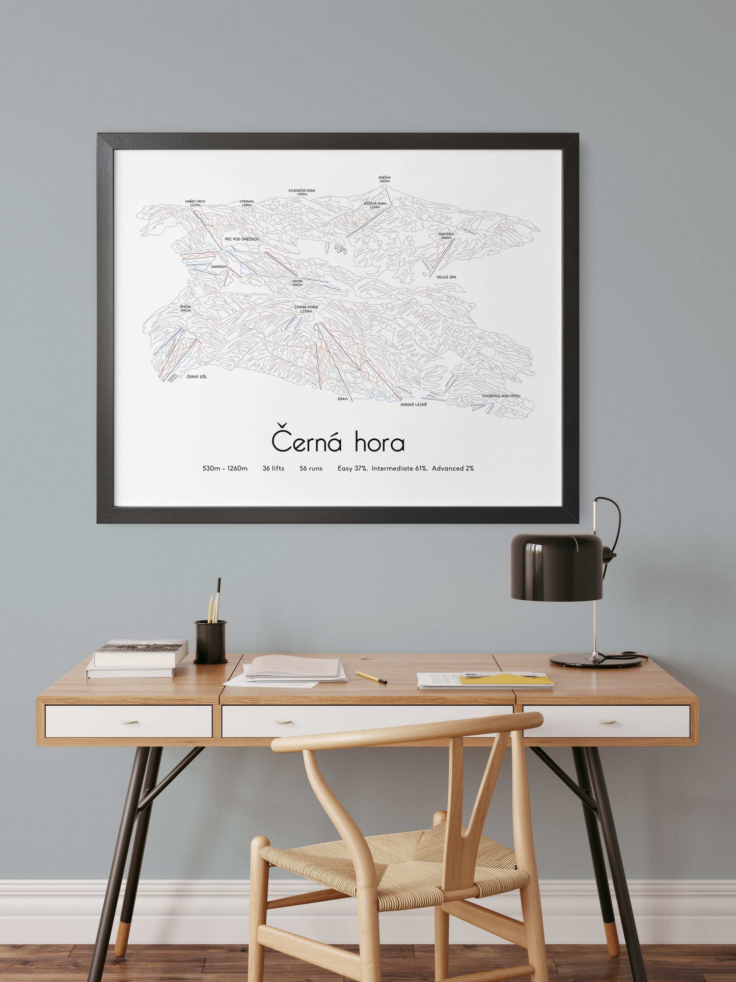 Černá hora | Cerna hora - Janské Lázně | Janske Lazne mountain artwork desk