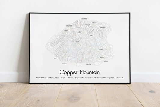 copper mountain artwork black frame