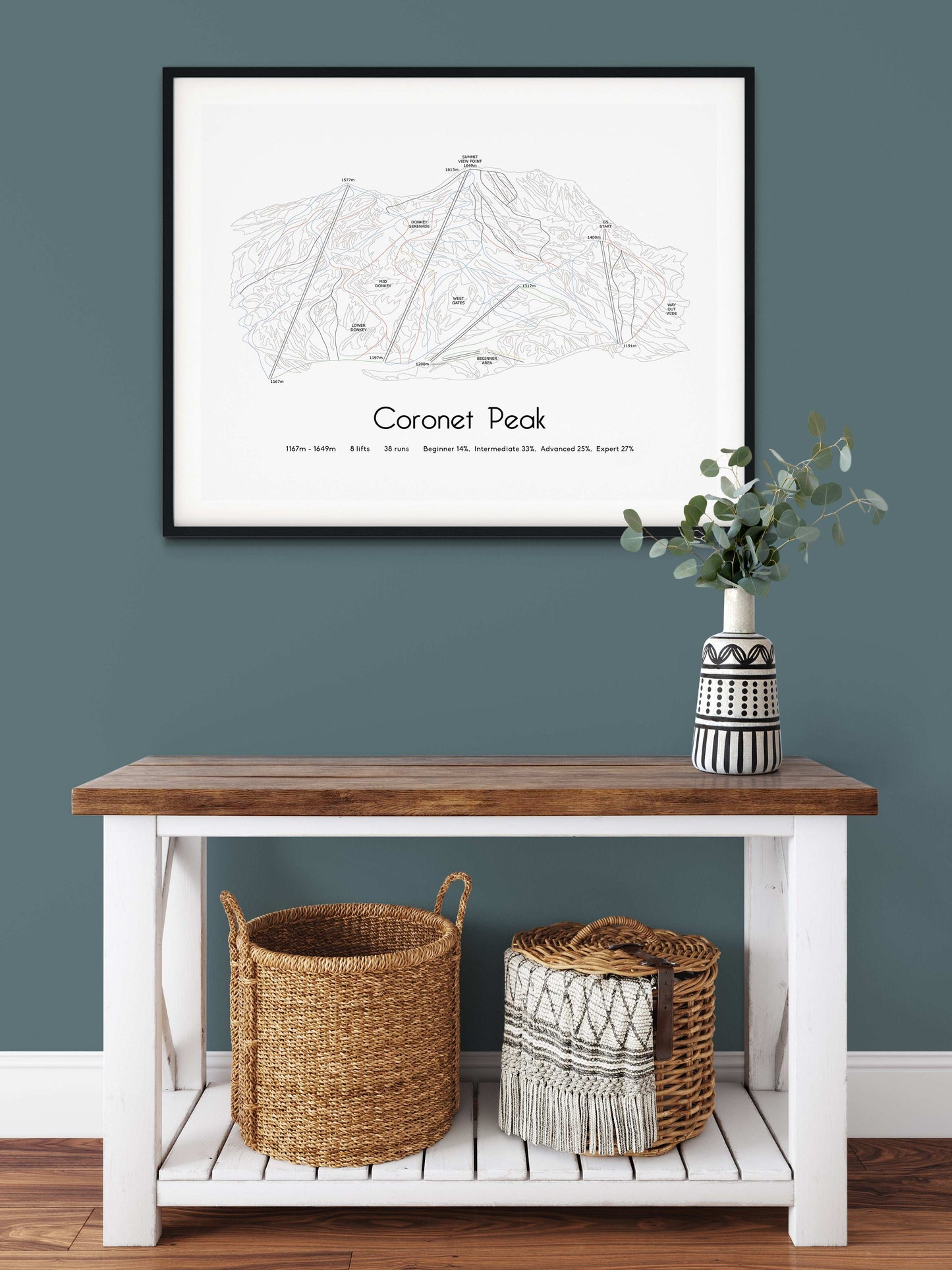 coronet peak mountain artwork hall