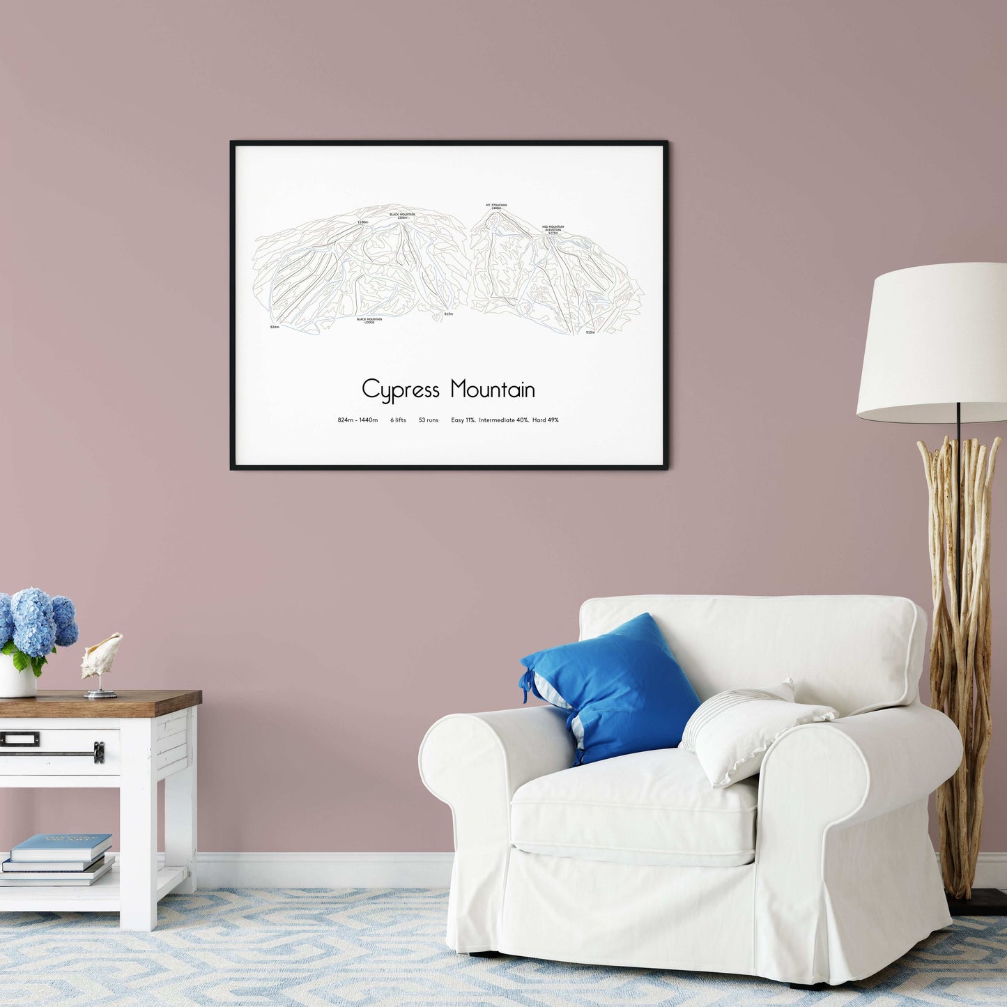 cypress mountain artwork chair