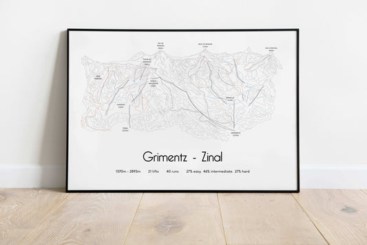grimentz zinal mountain artwork black frame