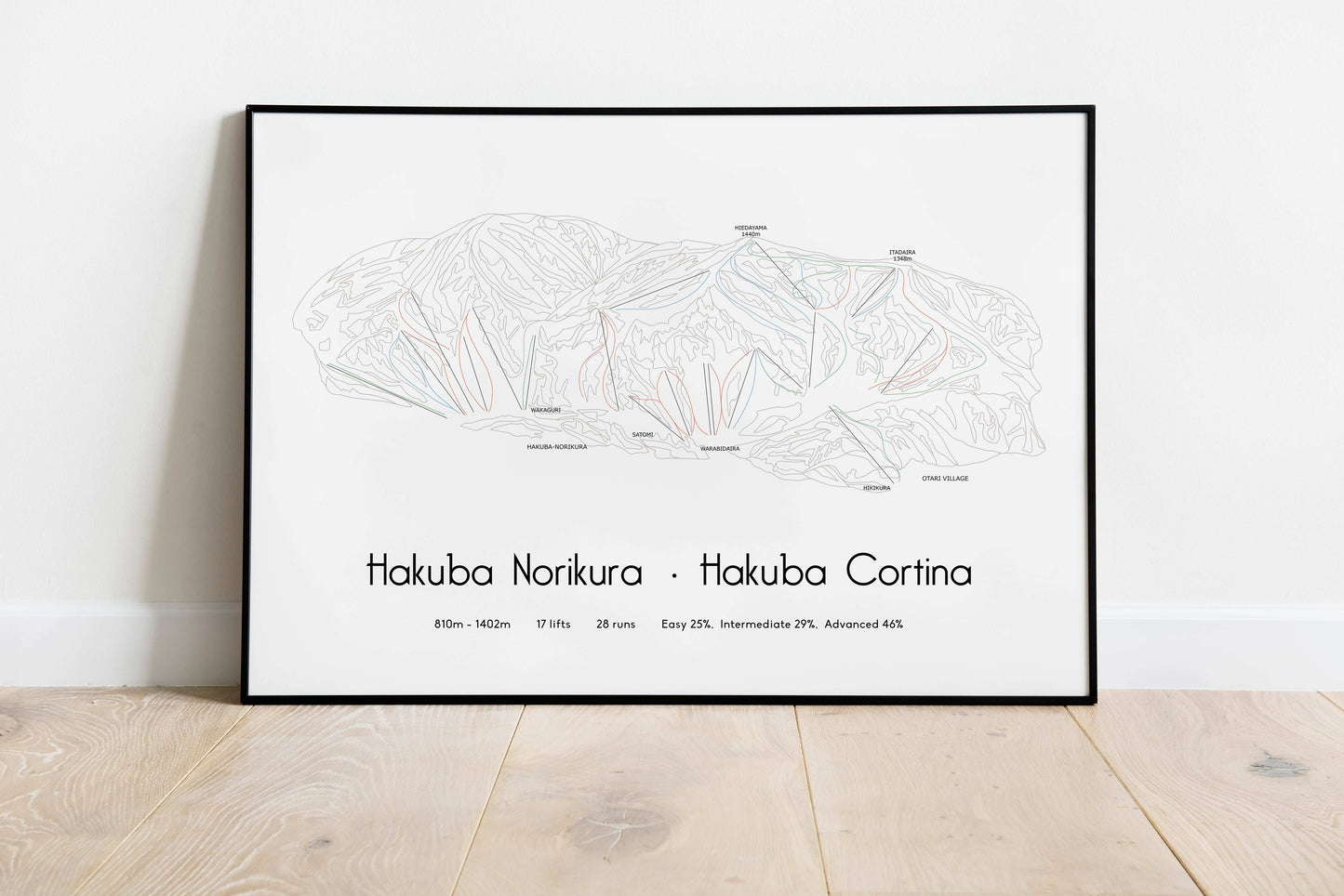 hakuba norikura cortina mountain artwork black