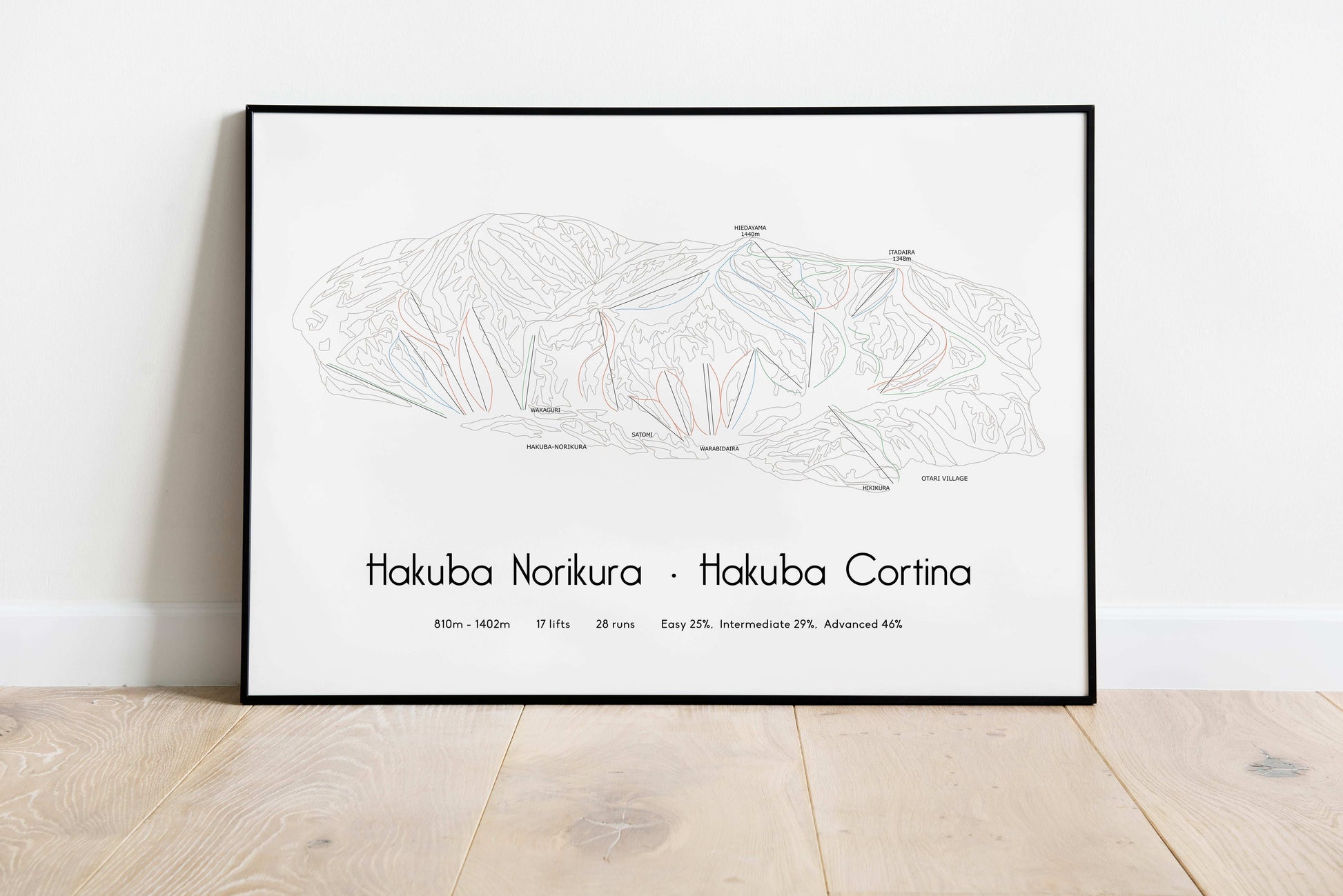 hakuba norikura cortina mountain artwork black
