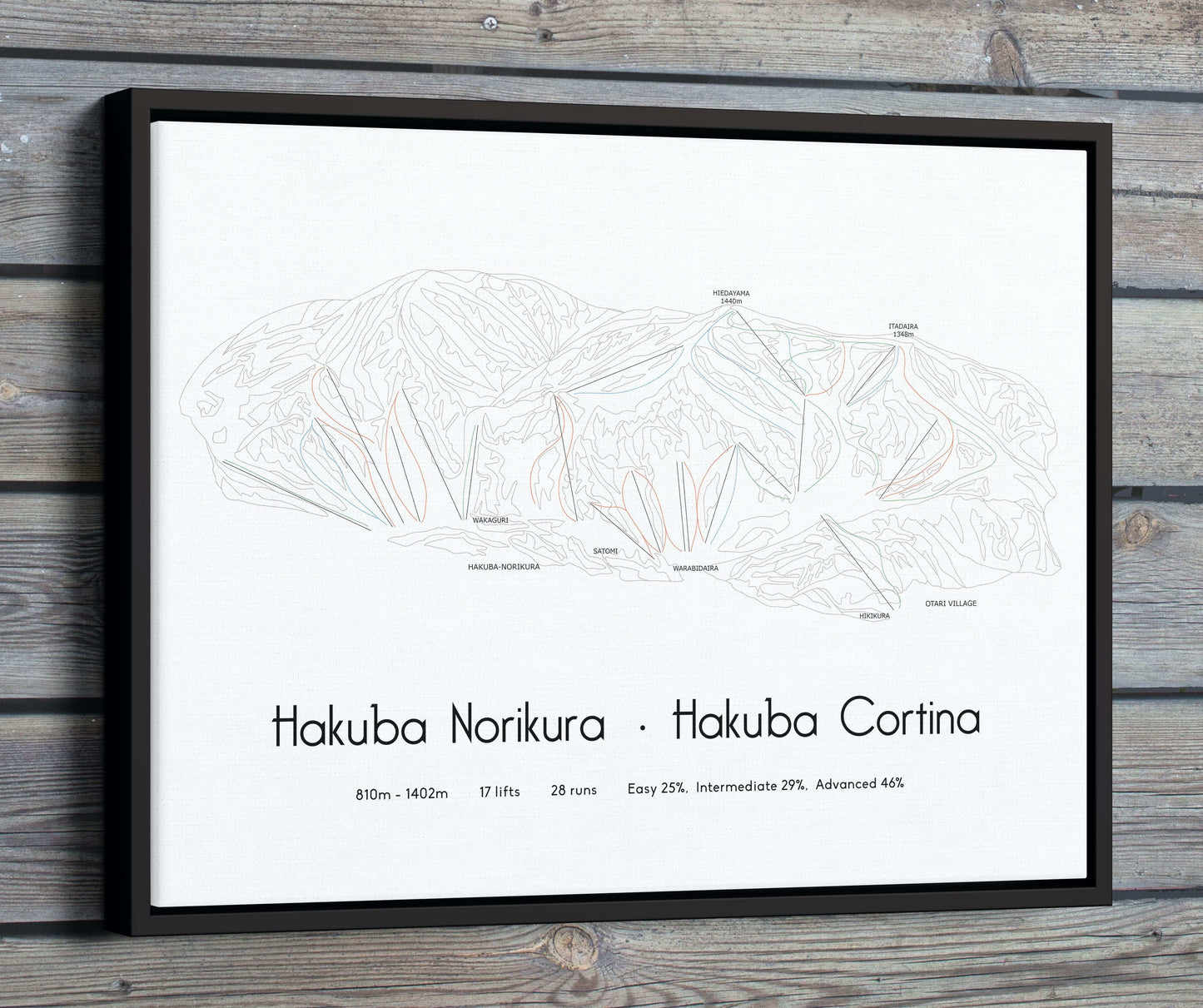 hakuba norikura cortina mountain artwork wood