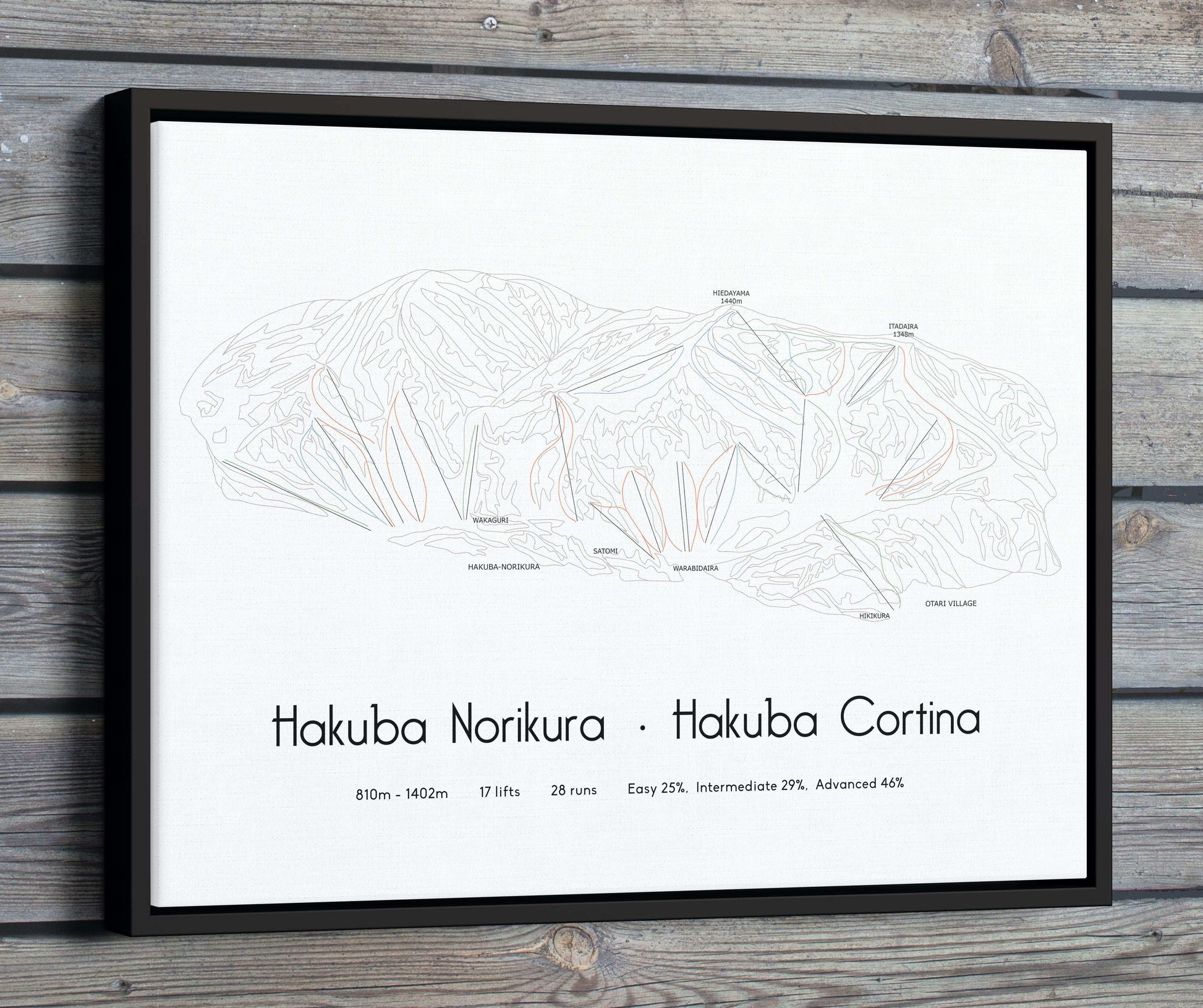 hakuba norikura cortina mountain artwork wood