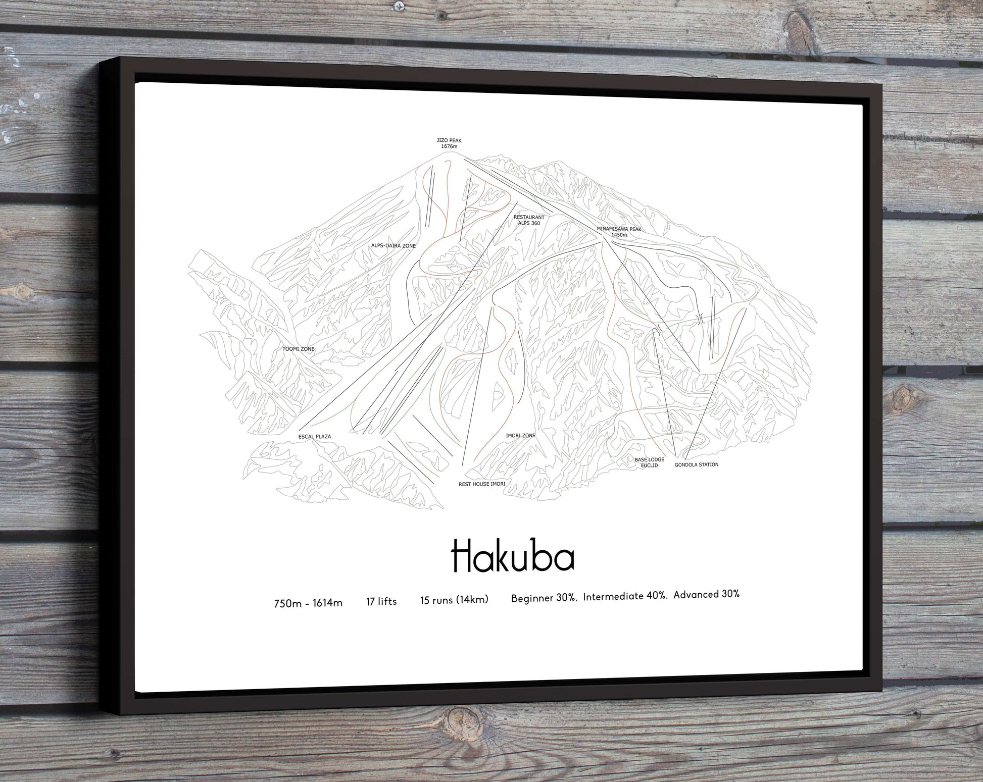hakuba mountain artwork wood