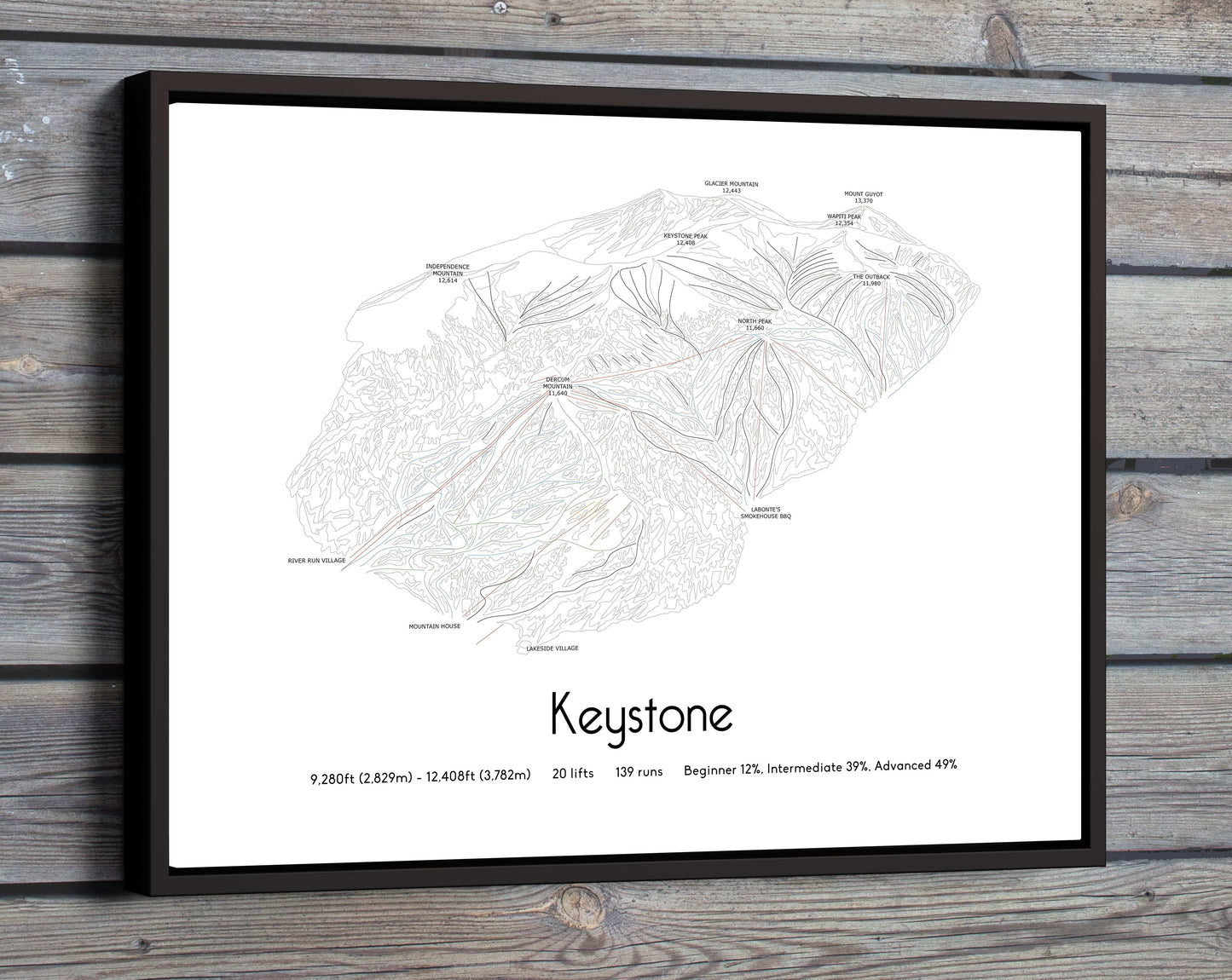 keystone mountain artwork wood
