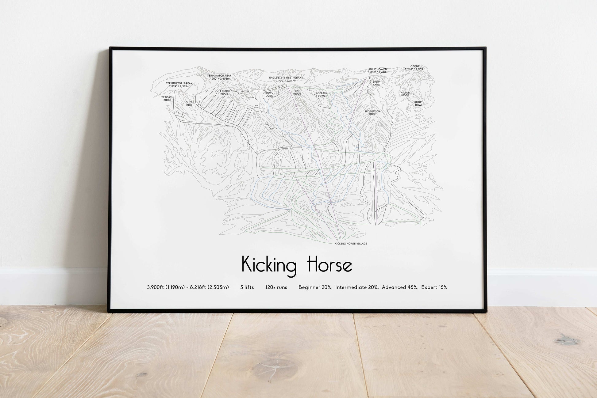 kicking horse mountain artwork black