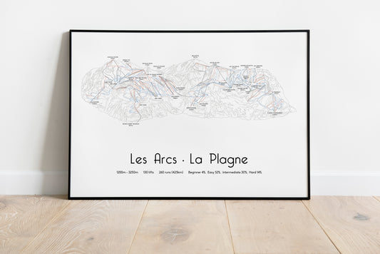 Les Arcs . La Plagne - Ski Posters & Art Prints