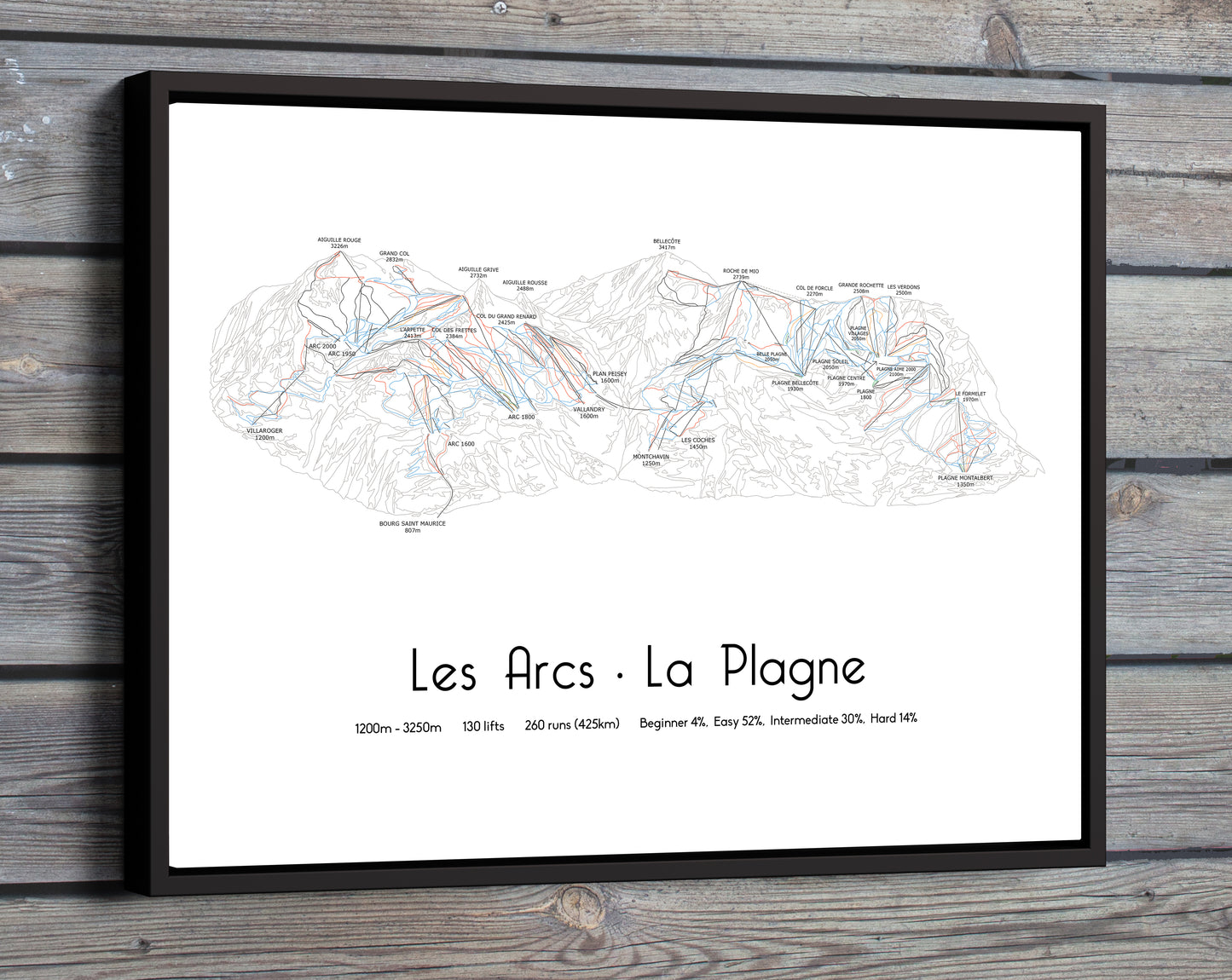 Les Arcs . La Plagne - Ski Posters & Art Prints