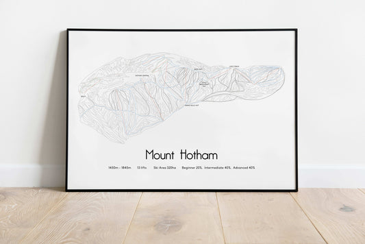 mount hotham mountain artwork black