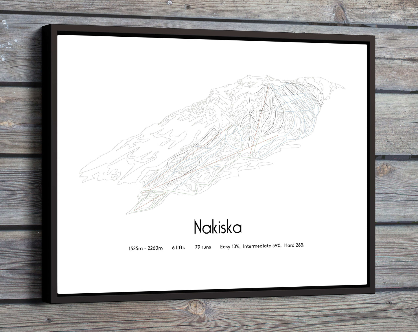 nakiska mountain artwork wood