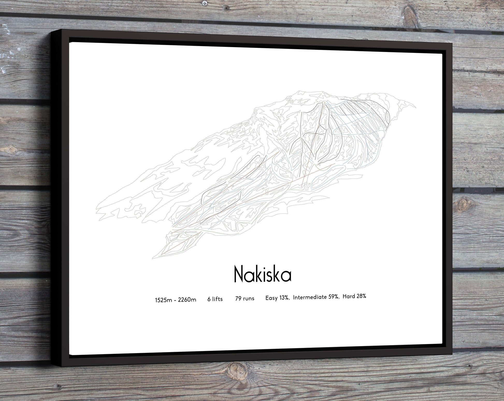 nakiska mountain artwork wood