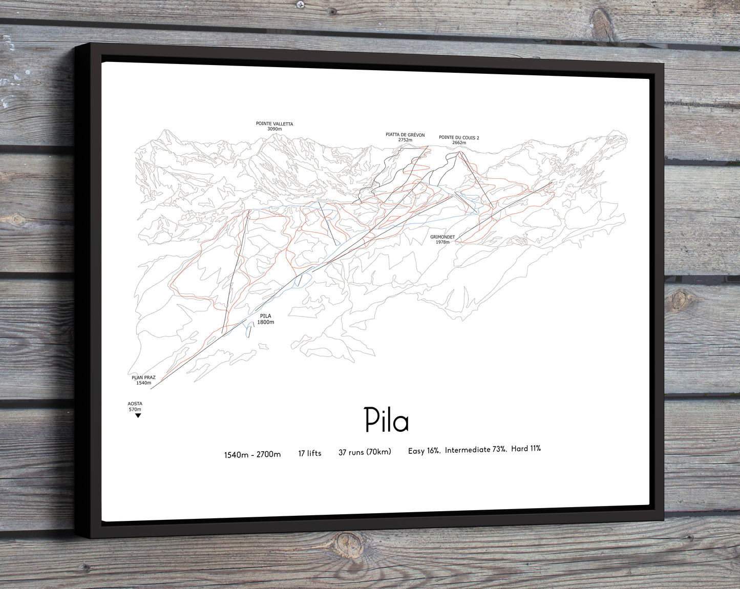 pila mountain artwork wood