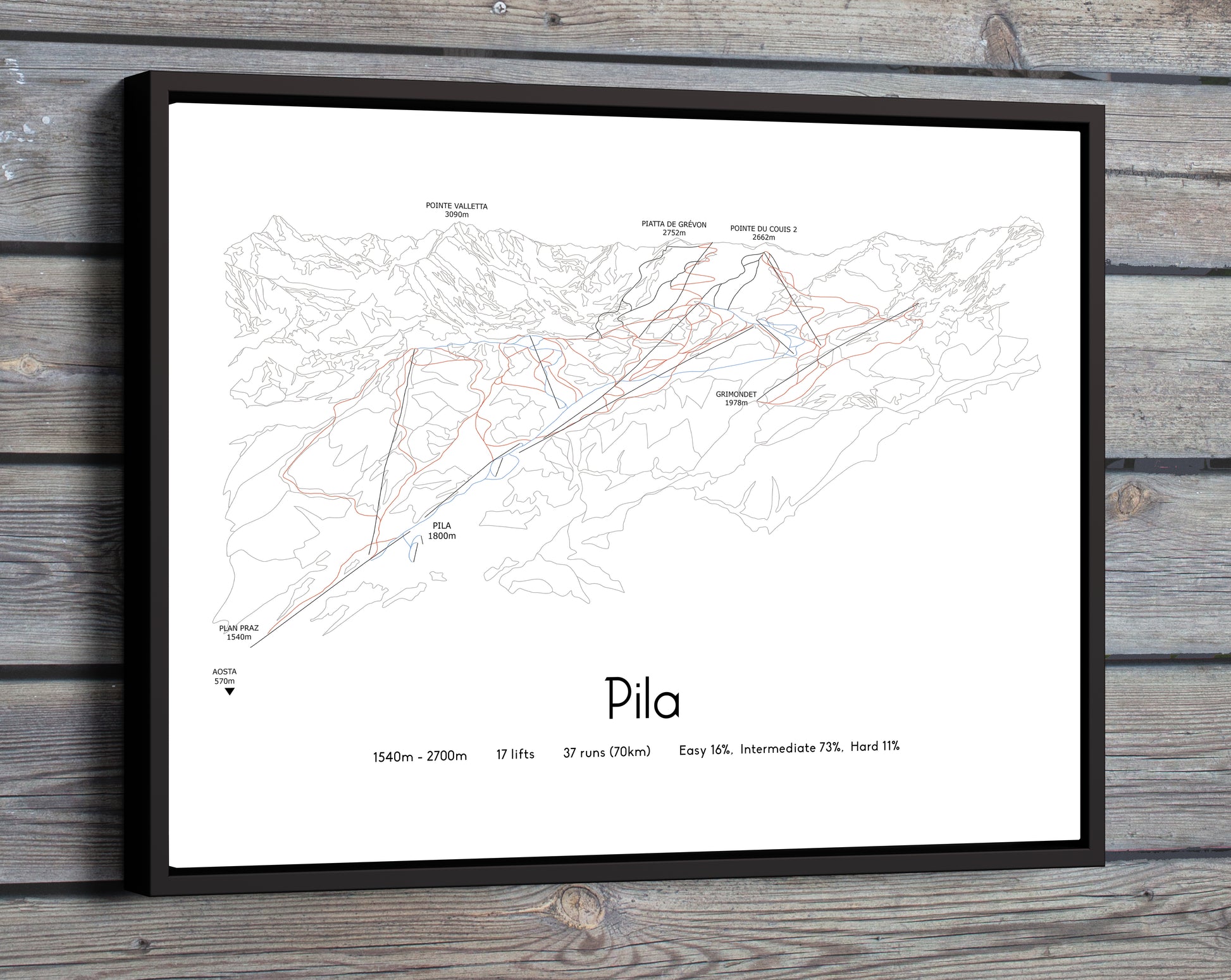 pila mountain artwork wood
